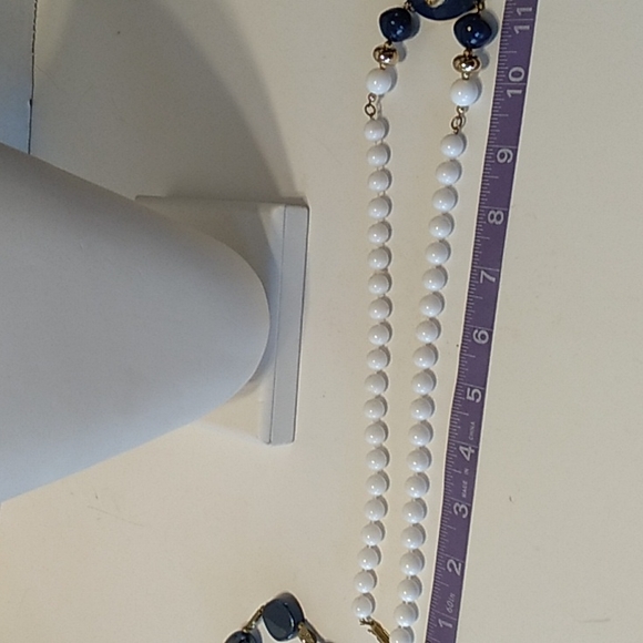 Lot of two Blue and white costume neckless - Picture 8 of 10